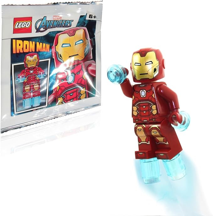 LEGO Marvel Avengers Super Heroes Minifigure - Iron Man (with Power Blasts) Limited Edition Foil ... | Amazon (US)