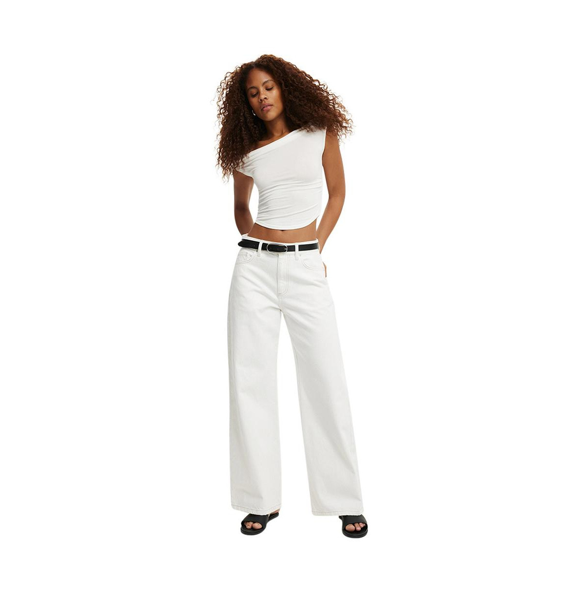 Cotton On Women's Relaxed Wide Jean - Vintage white | Macy's