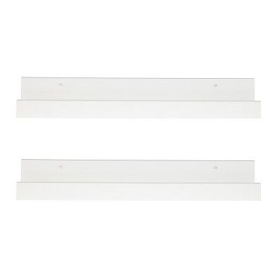 24" x 3.5" 2pc Decorative Wall Shelf Set White - Kate & Laurel All Things Decor | Target