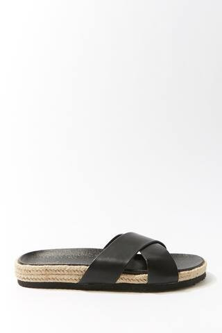 Faux Leather Espadrille Slides | Forever 21 (US)