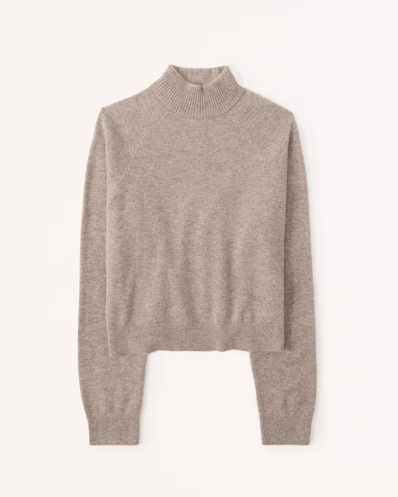 Women's Cashmere Wedge Mockneck Sweater | Women's New Arrivals | Abercrombie.com | Abercrombie & Fitch (US)