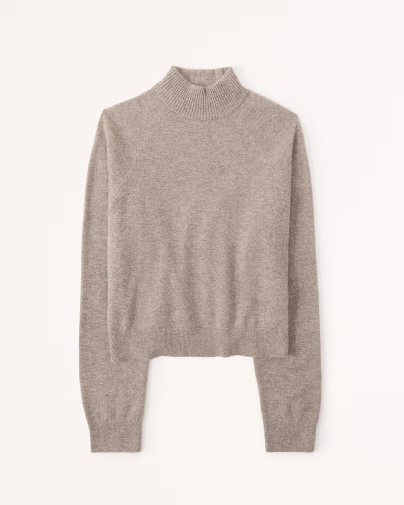 Cashmere Wedge Mockneck Sweater | Abercrombie & Fitch (US)