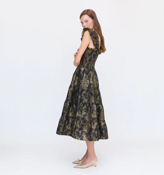 The Ellie Nap Dress - Moody Bird Brocade | Hill House Home US