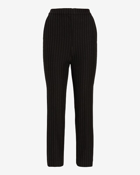 Editor Super High Waisted Pinstripe Straight Ankle Pant | Express
