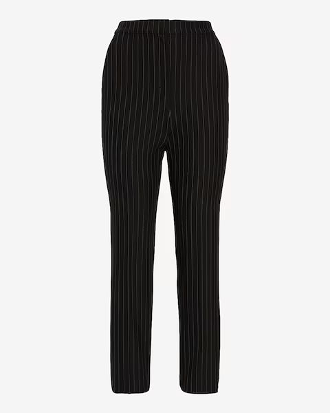 Editor Super High Waisted Pinstripe Straight Ankle Pant | Express