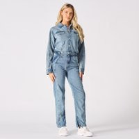 Acid Wash Denim Jumpsuit 3-In-1 Jean Jacket & Mom Jeans | Etsy (US)