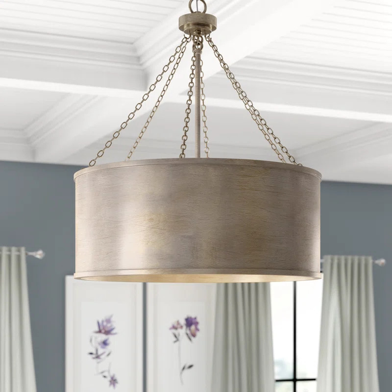 Bella 6 - Light Shaded Drum Chandelier | Wayfair North America