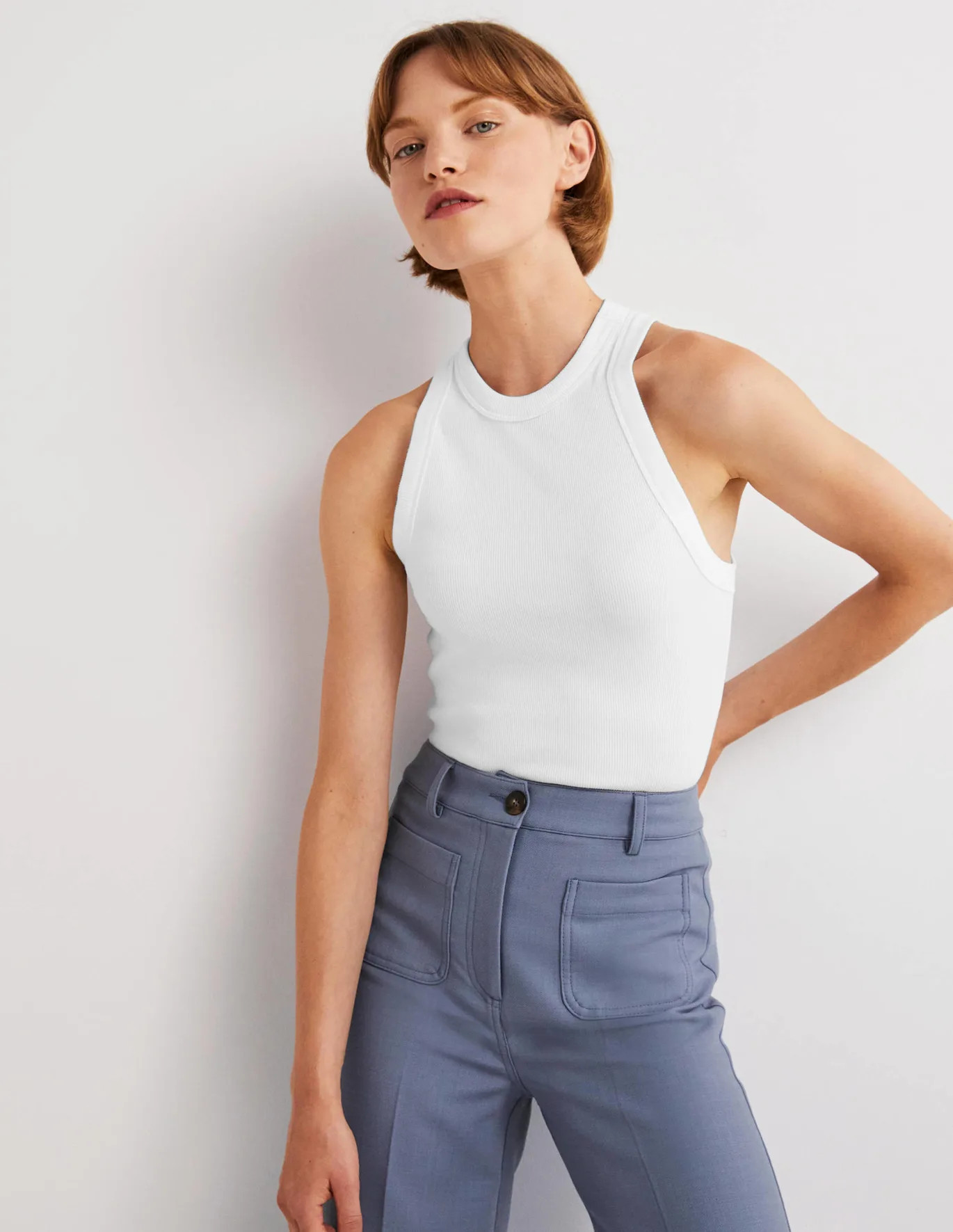 Cotton Ribbed Vest | Boden (UK & IE)