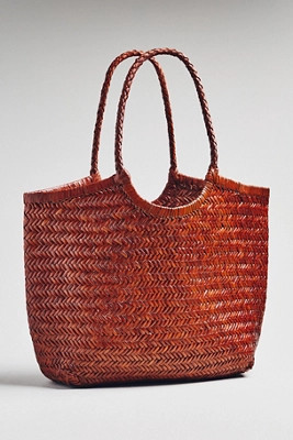By Anthropologie Woven Leather Tote | Anthropologie (US)