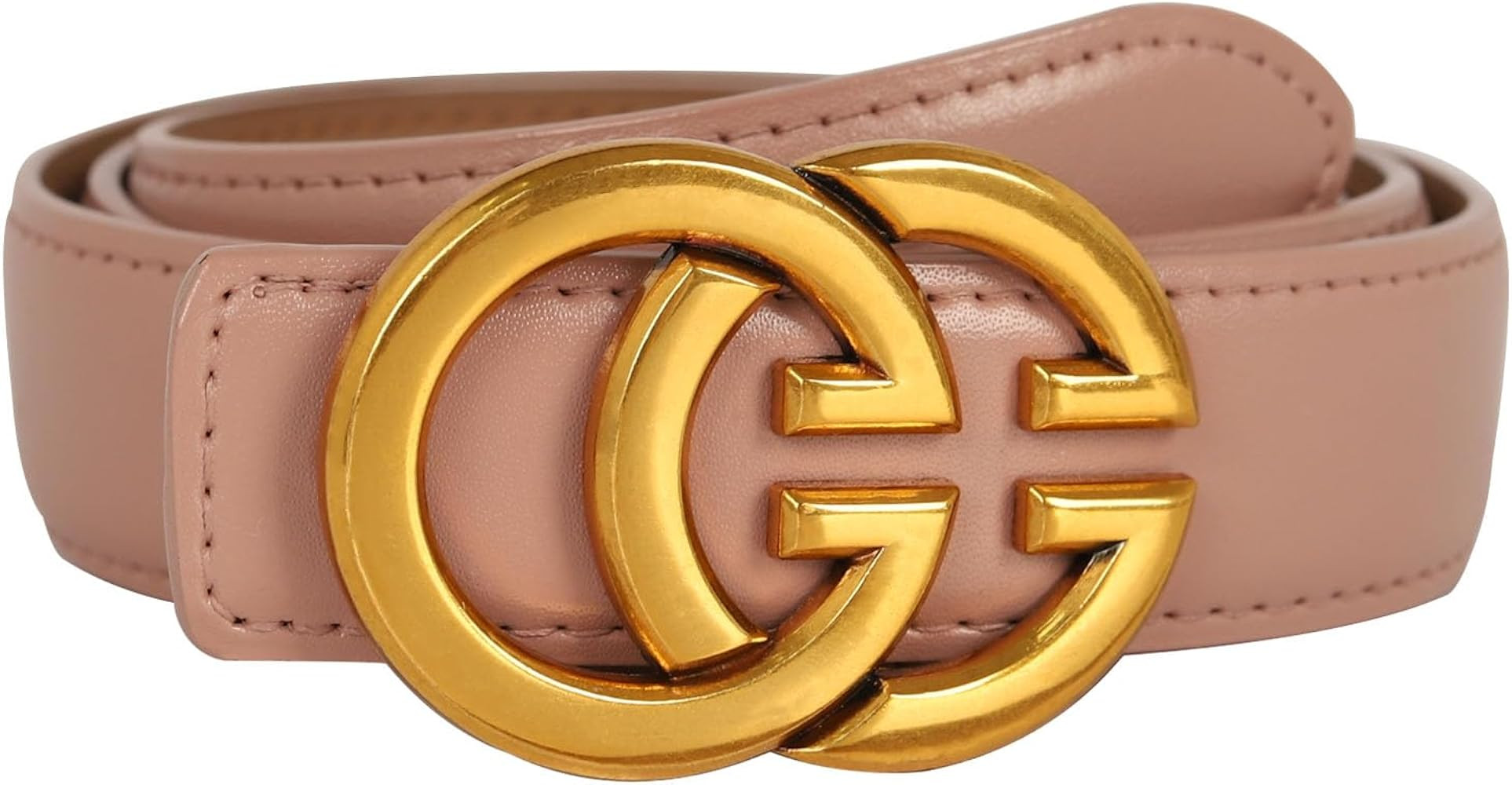 Women's Fashion Classic Metal Buckle Leather Belt with Jeans Dress | Amazon (US)