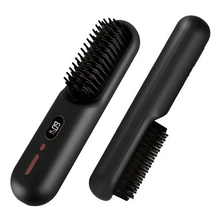 iMounTEK Cordless Hair Straightener Brush Negative Ion Hair Straightener Comb for Women USB Charging Display Temperature | Walmart (US)