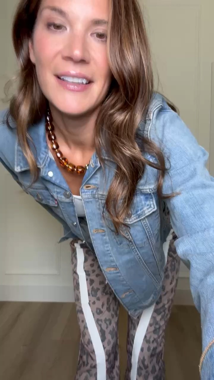I wanted to try a different take on my usual fall neutrals with these printed pants. They’re a fun way to add a little pattern while keeping the rest of the outfit simple with a classic denim jacket.

Printed pants, Patterned pants, Denim jacket, Fall outfit ideas, Tall girl fashion, Tall friendly clothing, Casual fall style, Statement pants, Everyday outfits, Fall wardrobe, Transitional outfits, StangandCo

#LTKootd #LTKSeasonal #LTKTall