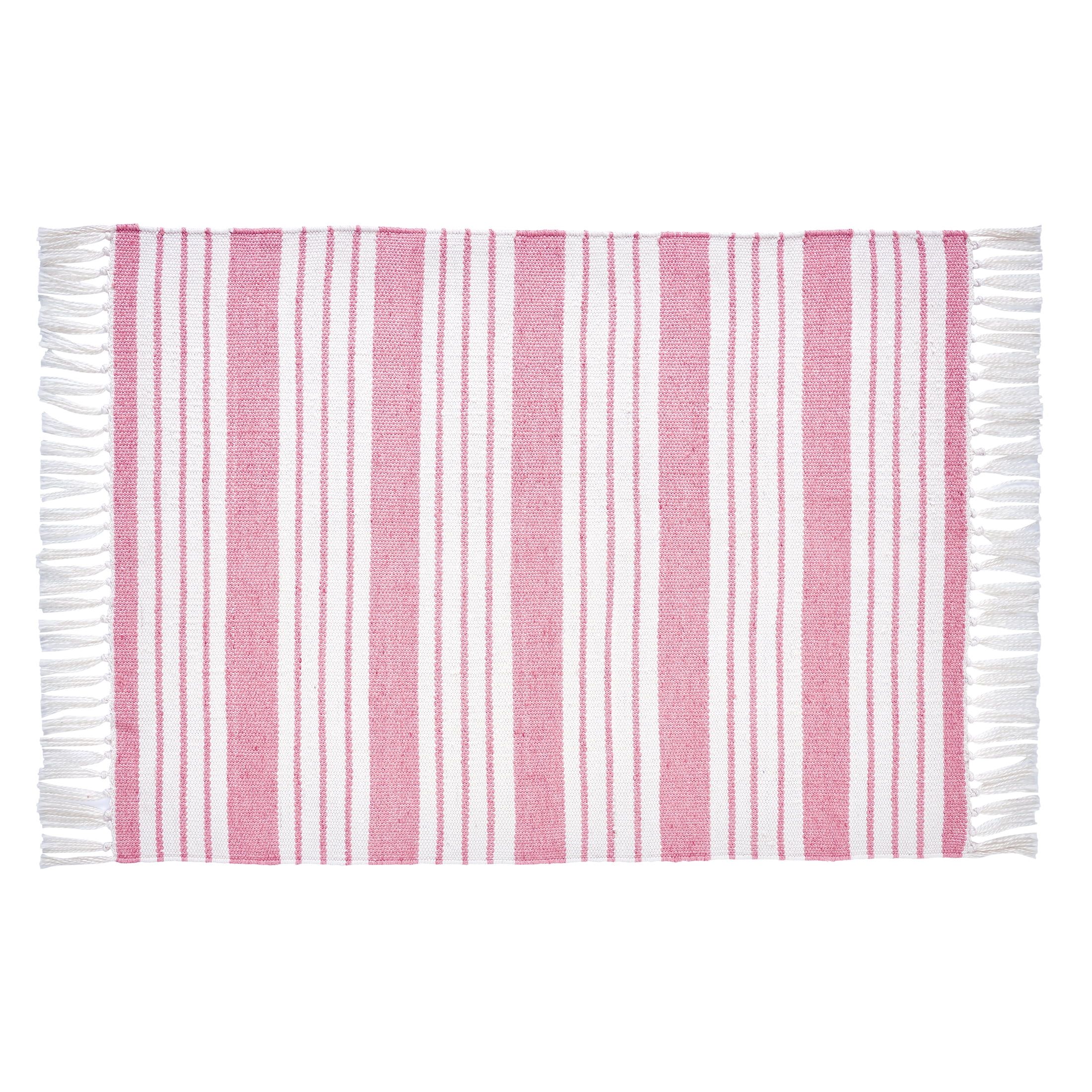 My Texas House Pink Stripe Layering Rug, 36" x 50" | Walmart (US)