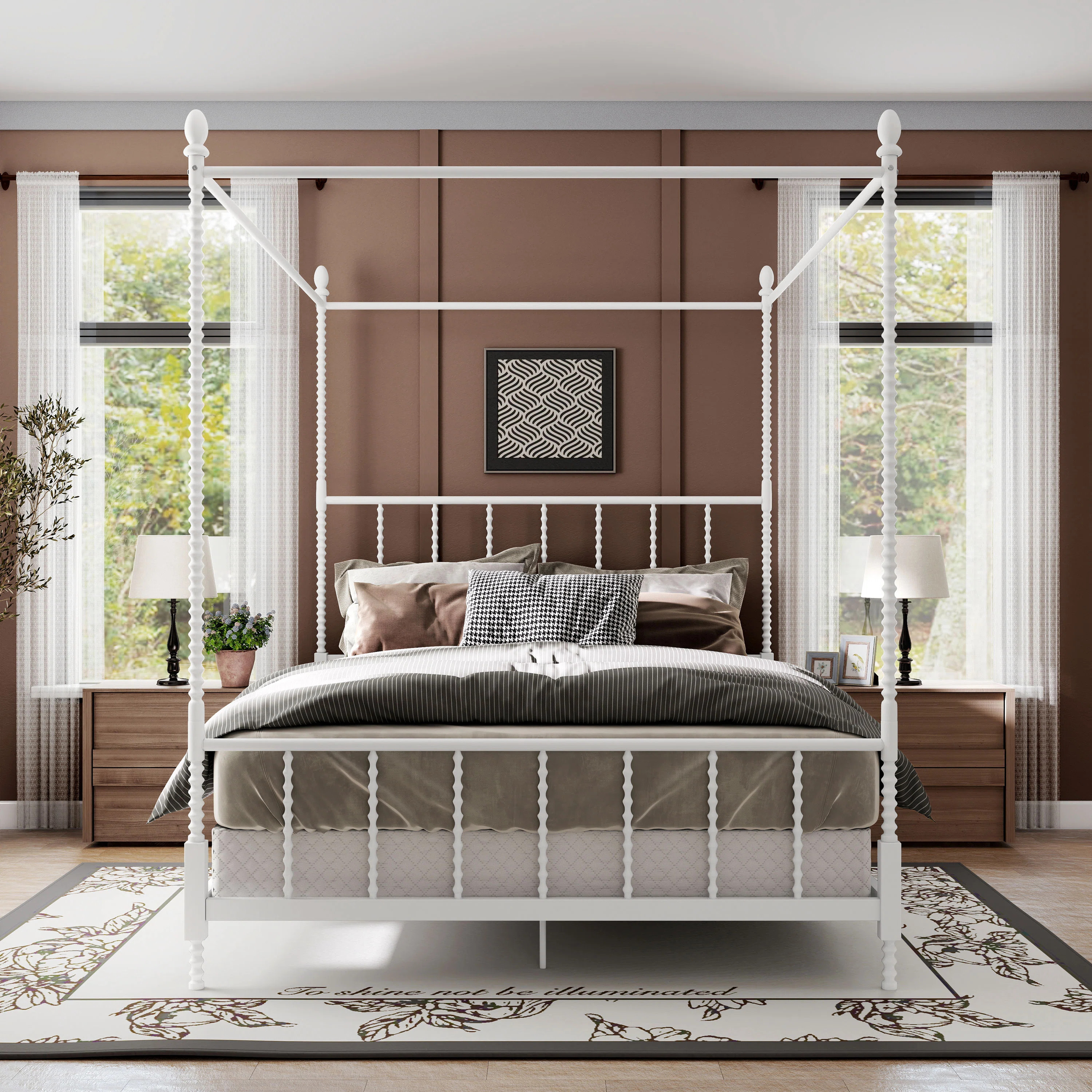 Frankie Metal Canopy Bed | Wayfair North America