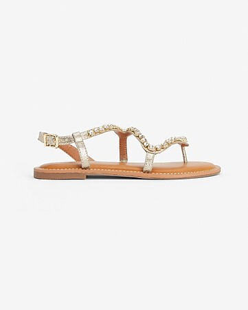 Embellished Thong Sandals | Express