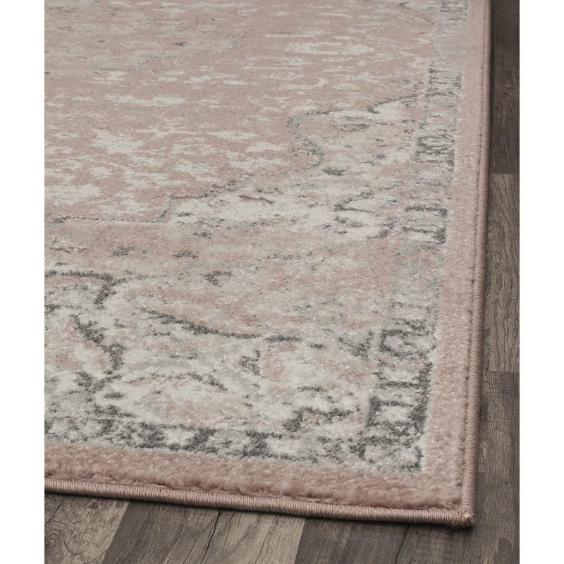 Sasha Oriental Peachy Pink Area Rug | Wayfair North America