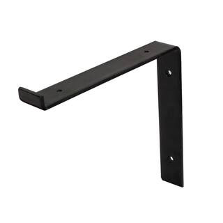 Crates & Pallet 10 in. Black Steel Shelf Bracket for Wood Shelving 69102 - The Home Depot | The Home Depot