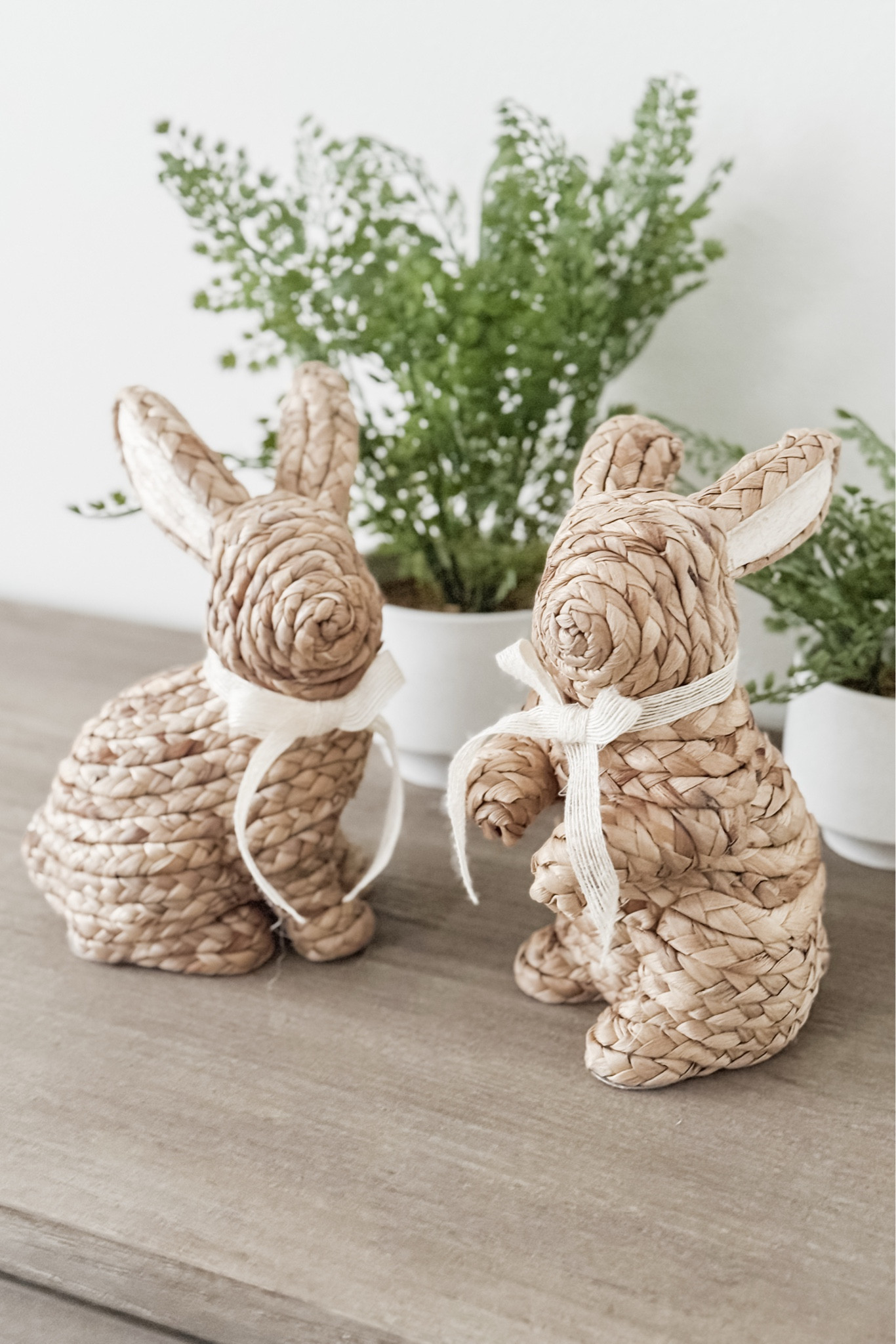 These woven water hyacinth bunnies make me so happy! I had to grab them before they sell out (because I know they will!). Perfect for spring and Easter decor 🌿🐇

#LTKHome #LTKSeasonal