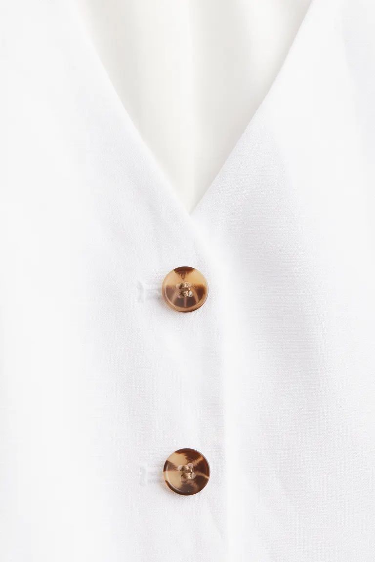 Suit waistcoat - White - Ladies | H&M GB | H&M (UK, MY, IN, SG, PH, TW, HK)