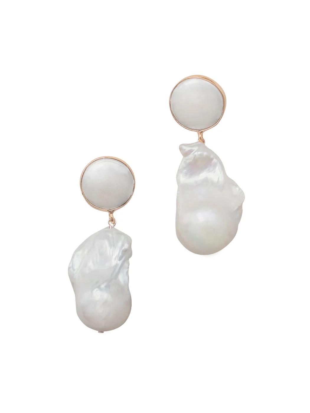 Bobbie Earrings in White | Over The Moon