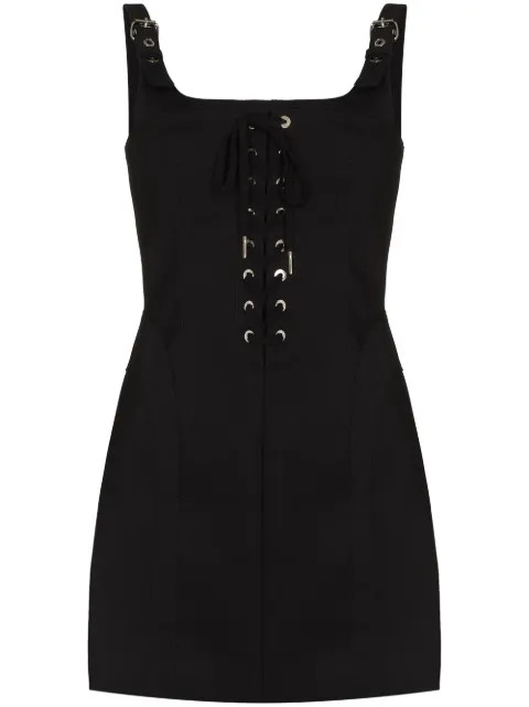 lace-up mini dress | Farfetch Global