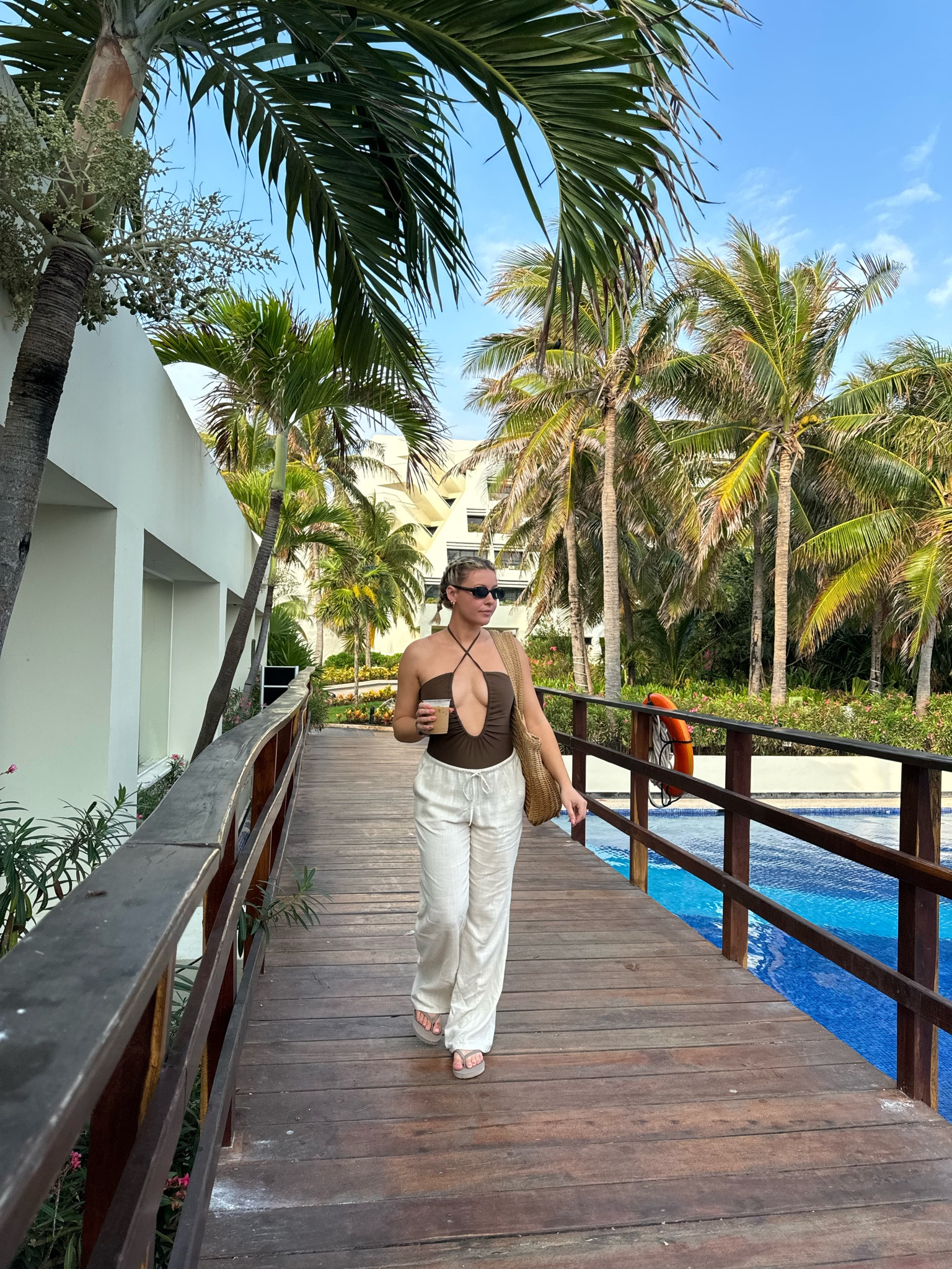 Vacation ootd 

Pants size small
Swimsuit size smalll

#LTKSeasonal #LTKswim #LTKsalealert