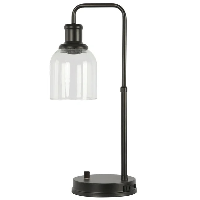 Better Homes & Gardens Antique Bronze Desk Lamp with AC Outlet, Bronze Finish | Walmart (US)