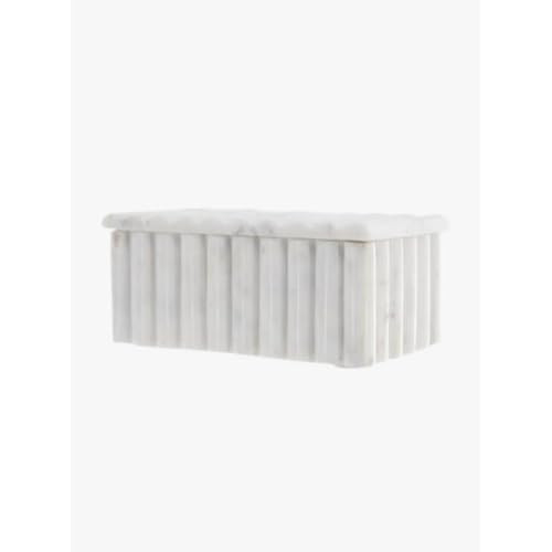 The Refined Dwelling Reeded Marble Box (White) | Amazon (US)