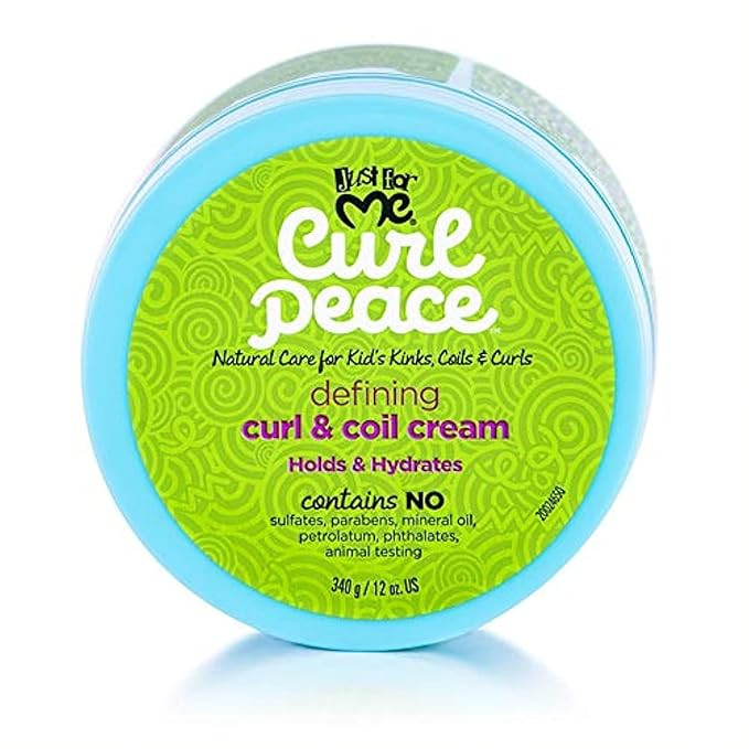Just For Me Curl Peace Defining Curl & Coil Cream - Holds & Hydrates, Contains Flaxseed, Avocado ... | Amazon (US)