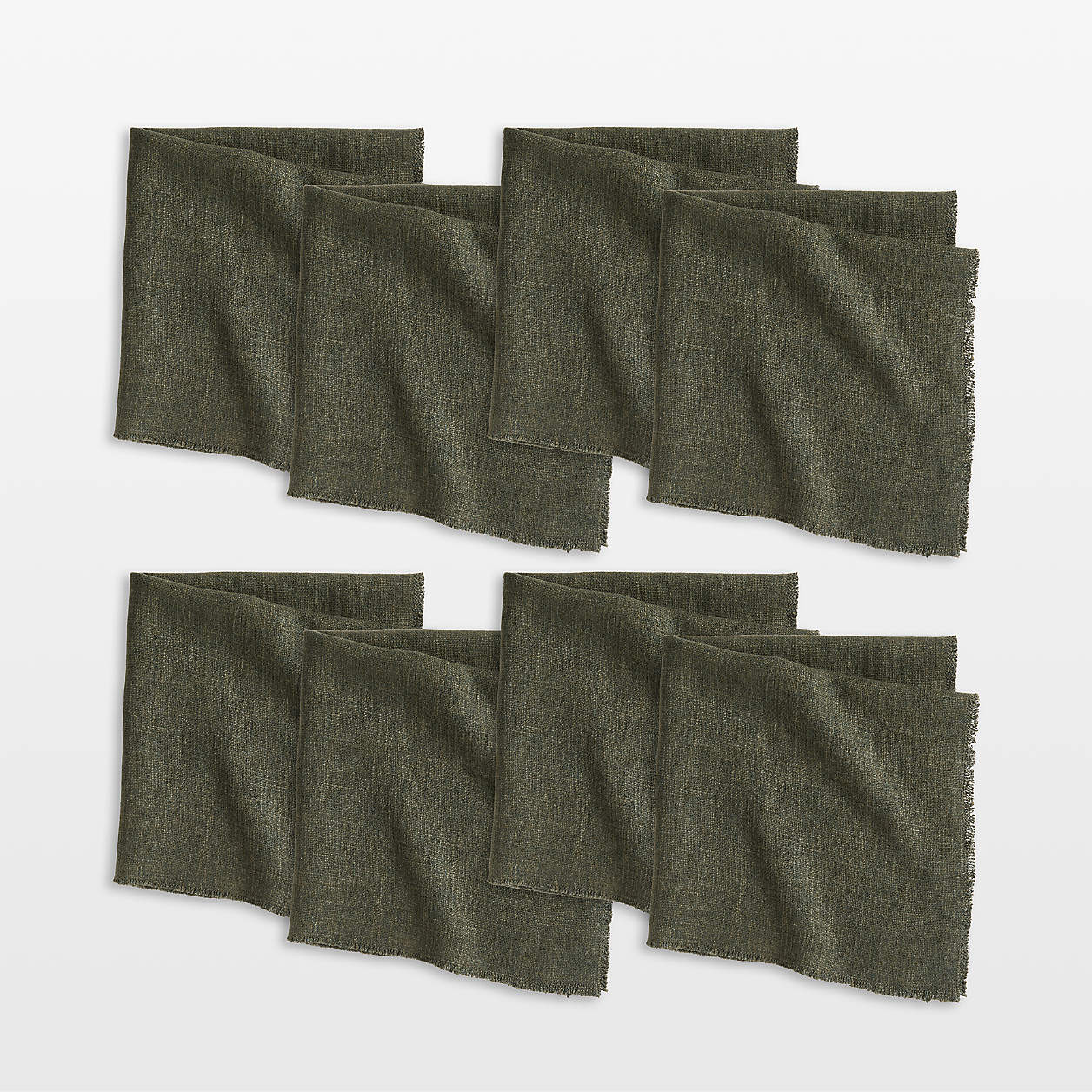 Hudson Ficus Green Dinner Napkins, Set of 8 + Reviews | Crate & Barrel | Crate & Barrel
