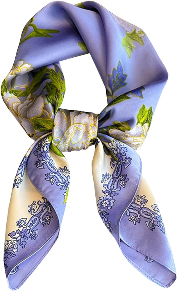 Dailyacc Hair Bandanas Scarf For Women Lightweight Fashion Neck Silk Satin Head Scarves For Sleep... | Amazon (US)