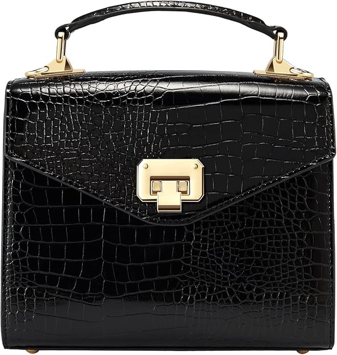 VICTORIA HYDE Crossbody Bag For Women Vegan Genuine Leather Handbags Briefcase With Small and Squ... | Amazon (US)