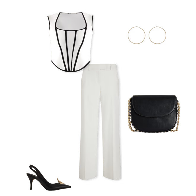 Square Neck Tipped Corset Sweater Tank | Express