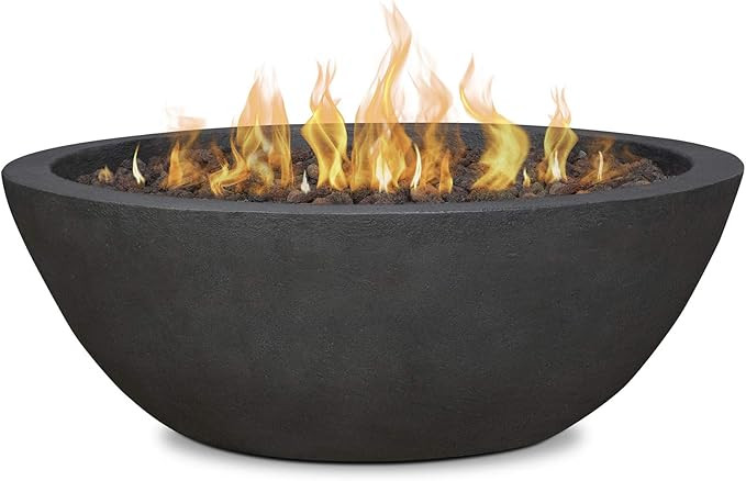 Real Flame Riverside Propane or Natural Gas Fire Pit - 15" Round Stainless Steel Burners, Natural... | Amazon (US)