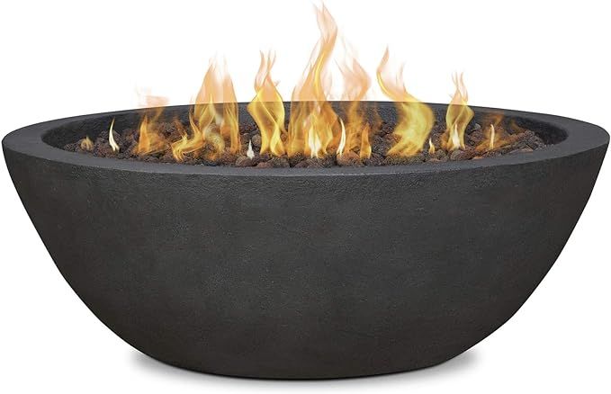 Real Flame Riverside Propane or Natural Gas Fire Pit - 15" Round Stainless Steel Burners, Natural... | Amazon (US)