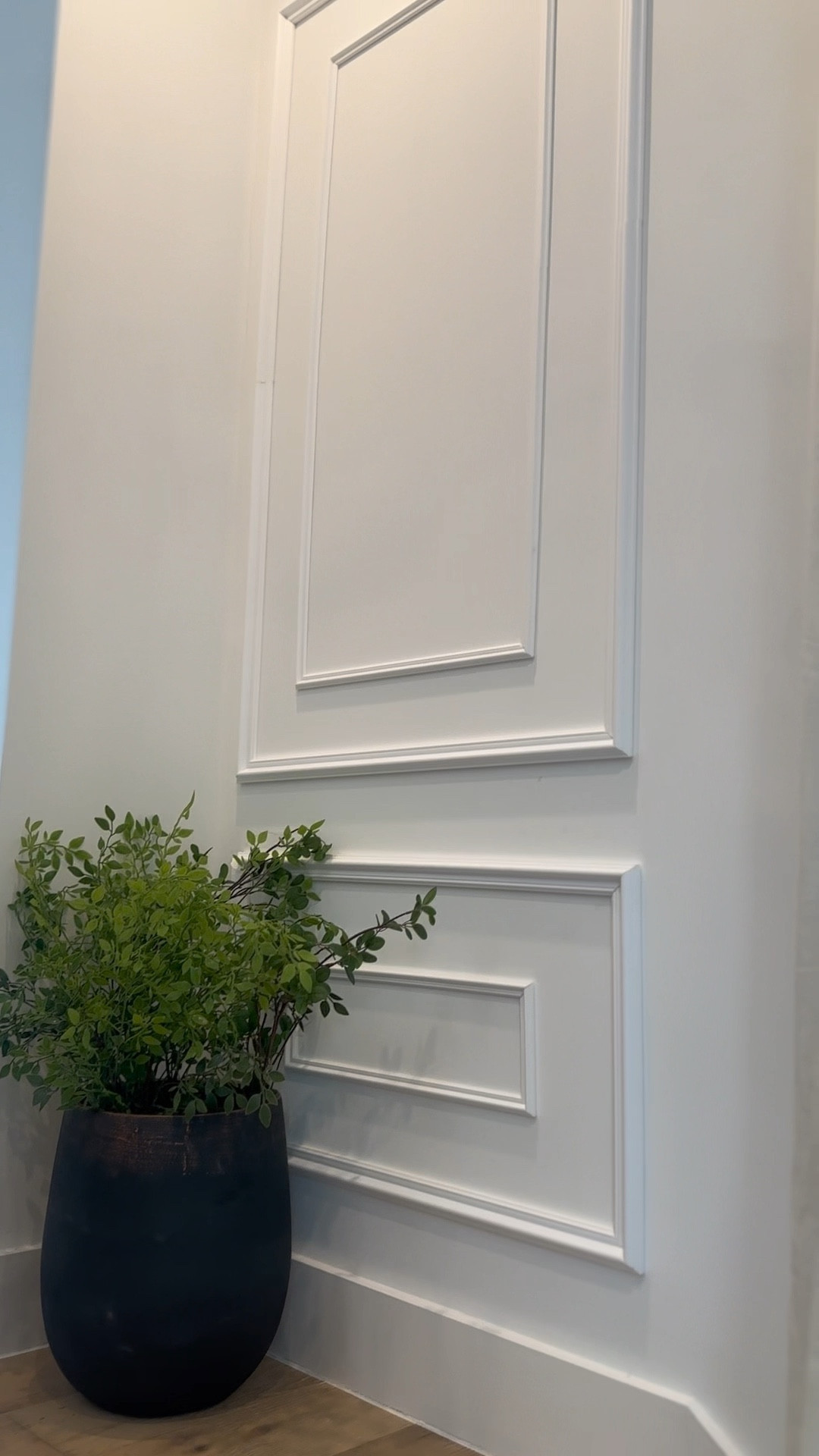 Self adhesive molding for end of the stairs, entryway, or any wall in your house. I added this clay pot with faux greenery. #amazonfinds #homedecor #amazonhome #amazonhomedecor #entryway #interiordesign

#LTKHome #LTKMostLoved #LTKSaleAlert