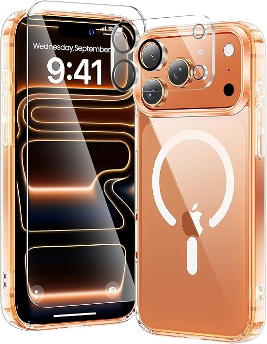 toushion 3 in 1 for iPhone 17 Pro Max Case Clear,Fits MagSafe, Not Yellowing, Screen Protector*1 ... | Amazon (US)