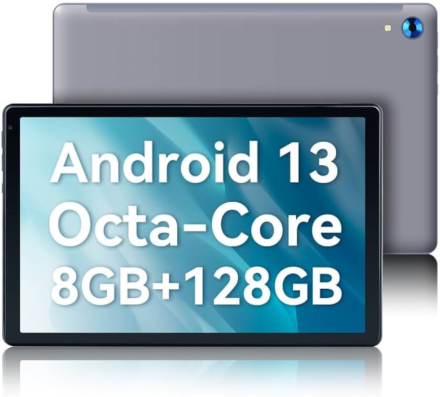 Tablet 10.1 Inch Android 13 Octa-core with 8(4+4) GB+128GB Tablets, 5MP+8MP Camera, Bluetooth 5.0... | Amazon (US)