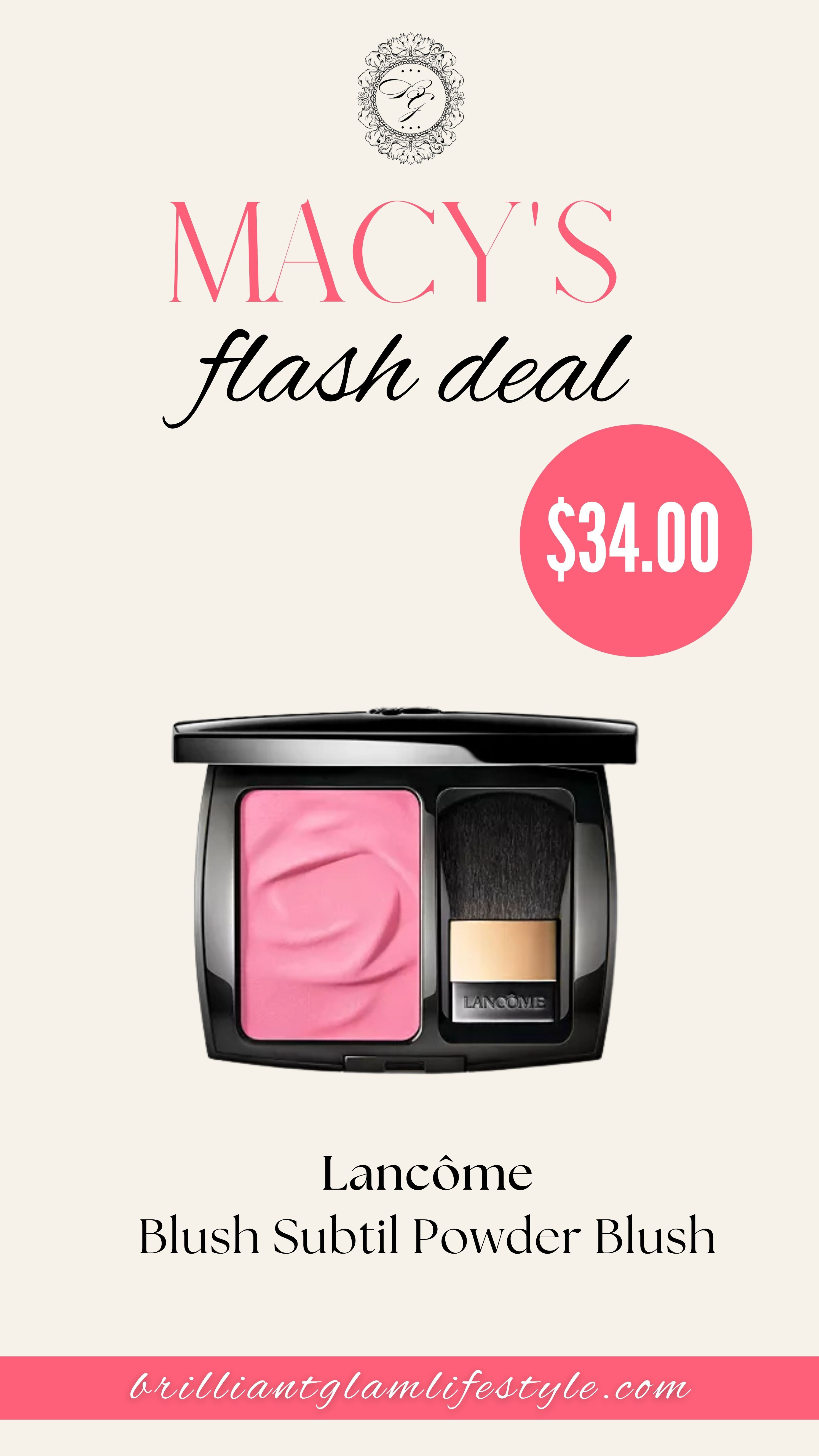 🌸✨ A Pop of Color, A Touch of Radiance ✨🌸

Enhance your natural beauty with Lancôme Blush Subtil Powder Blush. This silky, blendable formula delivers buildable color with a soft, radiant finish, helping you achieve a healthy-looking glow that lasts throughout the day. Perfect for adding warmth, dimension, and effortless elegance to any makeup look.

#Lancome #BlushSubtil #PowderBlush #BeautyMustHave #MakeupEssentials #HealthyGlow #EverydayGlam #BeautyRoutine #MakeupFavorites #MacysBeauty 

 #LTKU #LTKSaleAlert #LTKBeauty