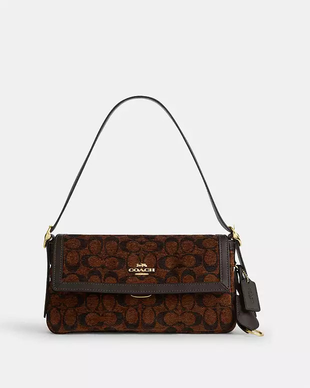 Etta Small Flap Shoulder Bag In Signature Chenille | Coach Outlet US