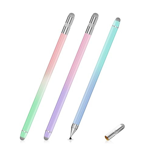 Stylus Pens for Touch Screens(3 Pcs), High Precision 3-in-1 Fiber Tips Stylus Pen for iPad with Disc Stylus Compatible with iPhone/iPad/Android/Tablets and All Touch Screens | Amazon (US)