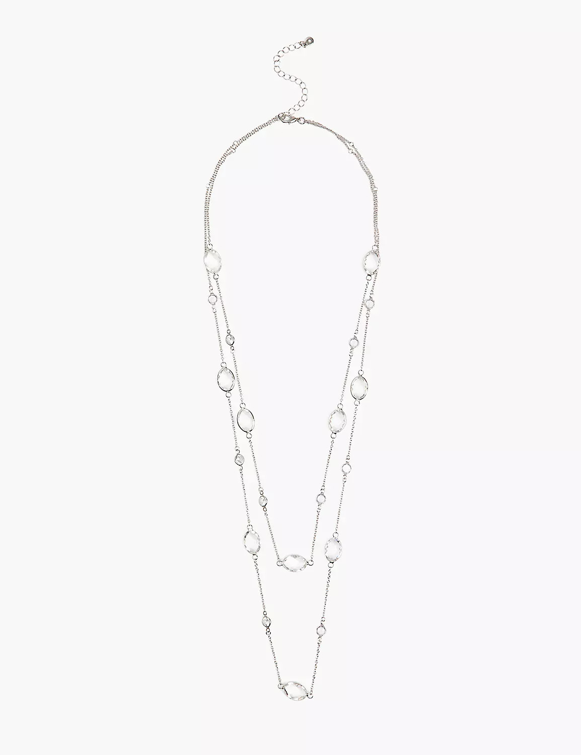 Crystal Station Layered Chain Necklace | Lane Bryant (US)