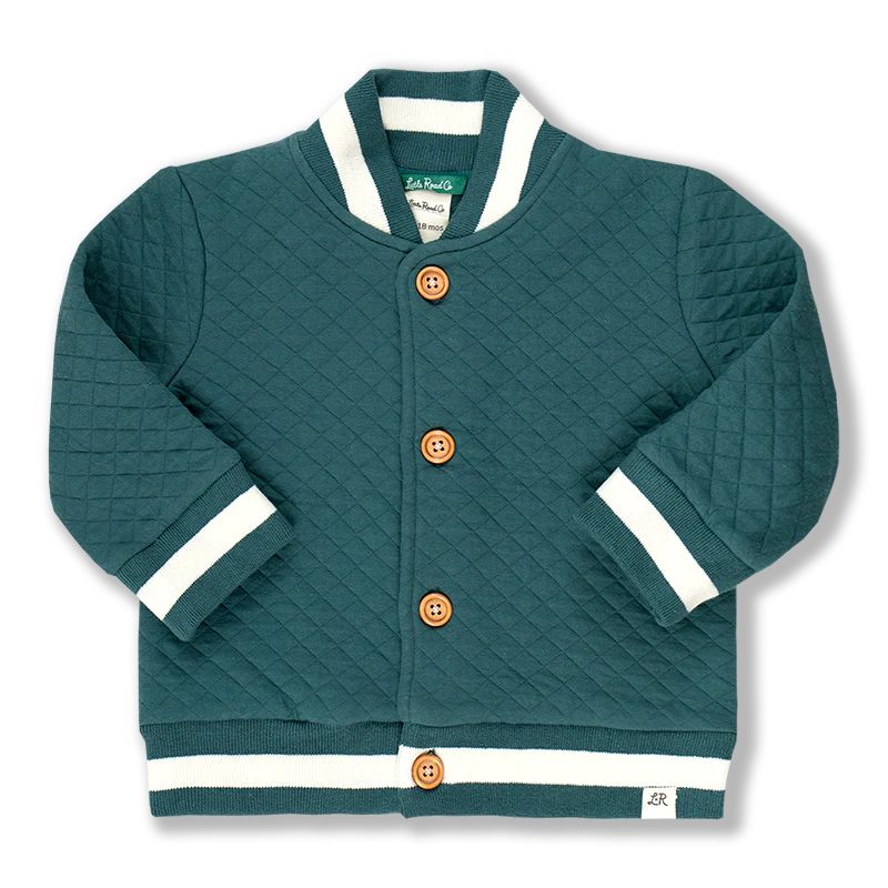 Peacock Quilted Bomber Jacket | Little Road Co.