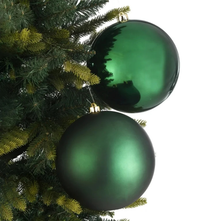 2-Count Green Jumbo Shatterproof Christmas Ornaments, 7.8 in, by Holiday Time | Walmart (US)