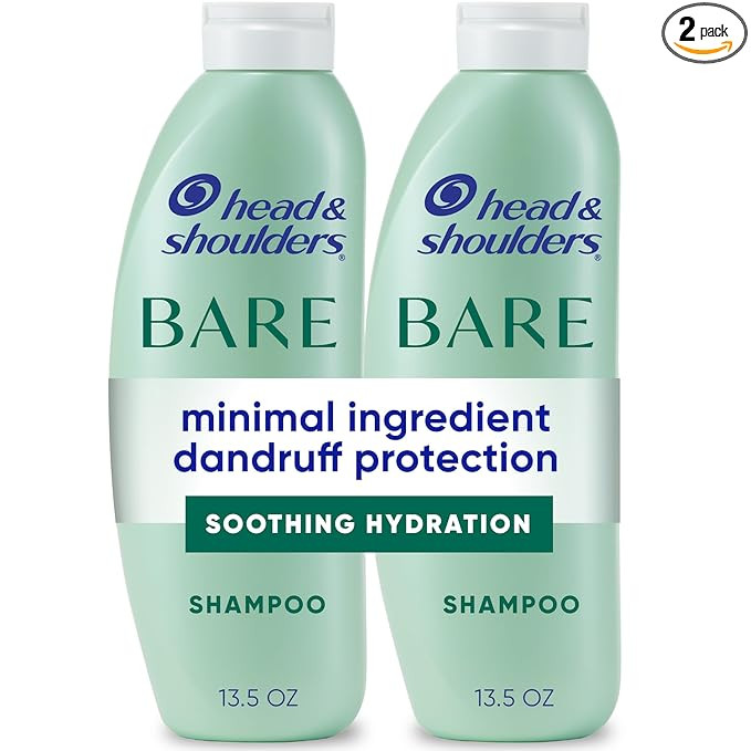 Head & Shoulders Anti-Dandruff Shampoo, BARE Soothing Hydration Twin Pack, 1% Pyrithione Zinc, Dr... | Amazon (US)