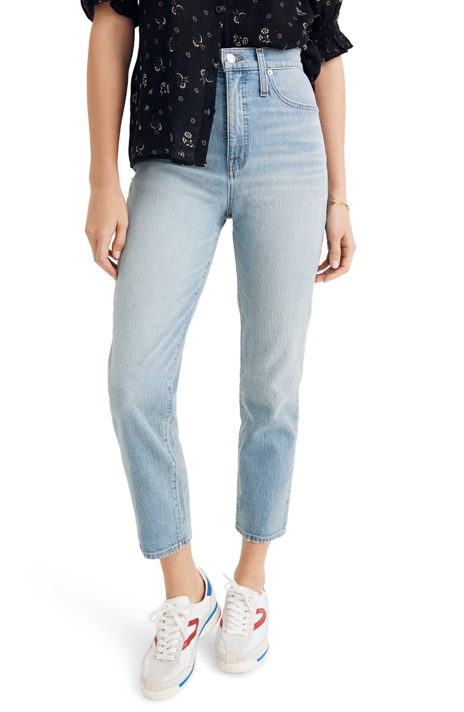 Madewell Classic Crop Straight Jeans (Meadowland) (Regular & Plus Size) | Nordstrom | Nordstrom