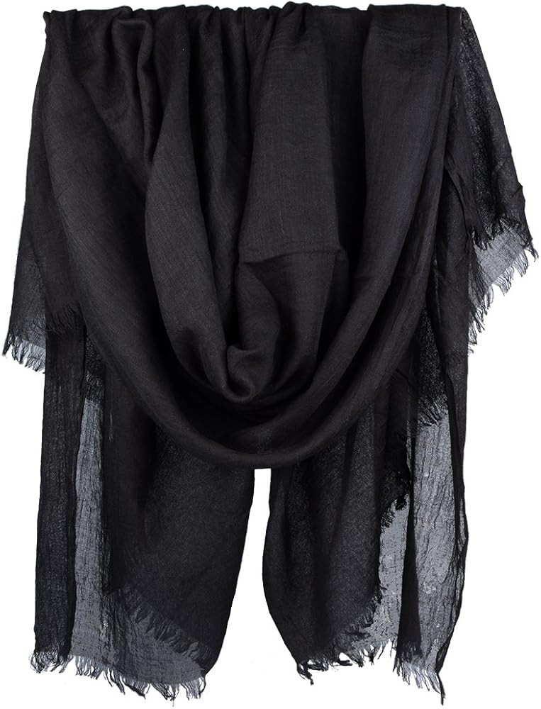 Women Summer Scarfs Large Long Lightweight Linen Beach Gauze Shawl Wrap 75”×43” | Amazon (US)