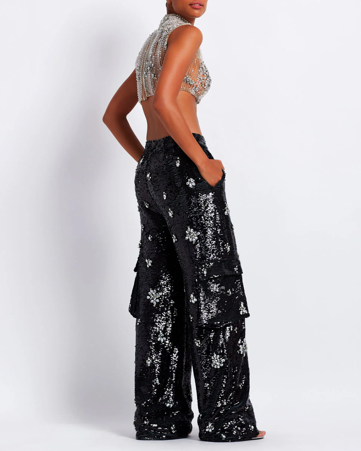 HAND-BEADED CROPPED TOP | PatBO