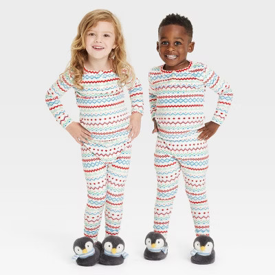 Toddler Fair Isle Print Snuggly Soft Holiday Matching Family Pajama Set - Wondershop™ White | Target