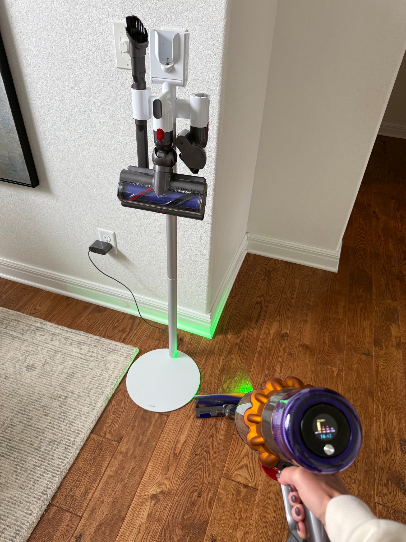 The Dyson V15 detect is a top of the line cordless stick vac! The suction is unmatched, 60 min run time is more than enough for my entire house, the detect feature shows you just how dirty your floors are (sorry!), comes with 2 brush heads and multiple attachments, plus a floor dok that holds it all that is worth $150 in itself! 

New customers save an extra $30 with code HOLIDAY30
@qvc #loveqvc
https://rstyle.me/+mf6exG3Nh5CMiXDRWMeAQA
